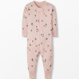 Hanna Andersson Pastel Peach Print Baby Zip Sleeper In Organic Cotton 12-18M